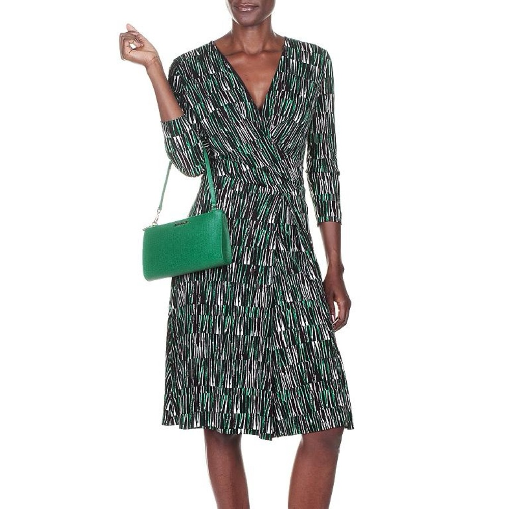 HUGO BOSS black and green retro style dress, size XS